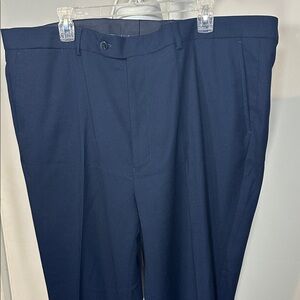 New Nautica 43x32 Men’s suit PANTS only 43W Blue Birdseye Trousers